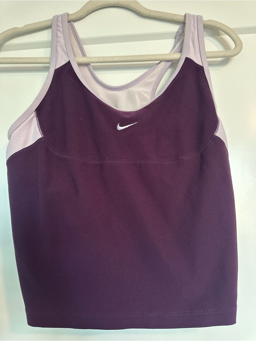 Vintage Nike Women's Plum and Light Lavender Tank Top